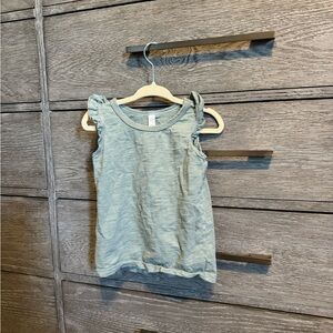 Kids' Ruffle Sleeve Tank Top - Light Green